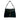 Black Prada Vitello Trimmed Tessuto Shoulder Bag