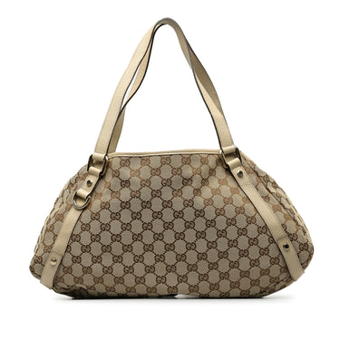 Brown Gucci GG Canvas D Ring Pelham Shoulder Bag