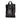 Black Prada Leather Logo Metal Plate Vertical Tote - Designer Revival