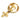 Gold Chanel CC Gold Plated Cross Dangle Brooch