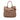Brown Prada Cervo Open Convertible Tote Satchel