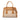 Beige Prada Saffiano Cuir Trimmed Canapa Satchel