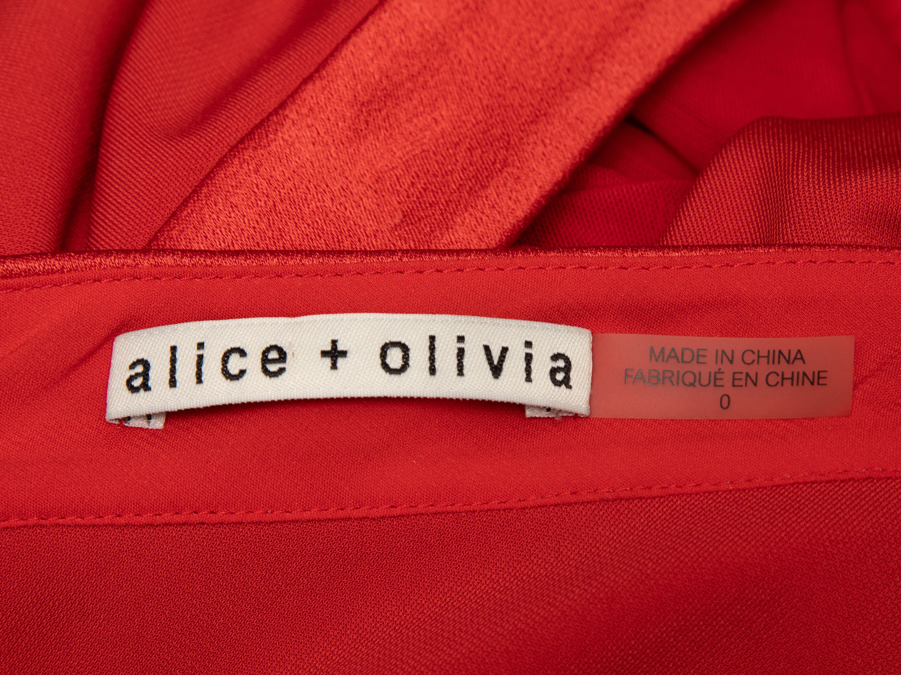 Rust Alice + Olivia One-Shoulder Cutout Dress | Designer Revival