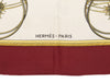 Burgundy & Multicolor Hermes Les Voitures a Transformation Printed Silk Scarf