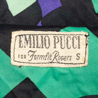 Vintage Black & Multicolor Emilio Pucci for Formfit Rogers Slip Dress Size S - Designer Revival