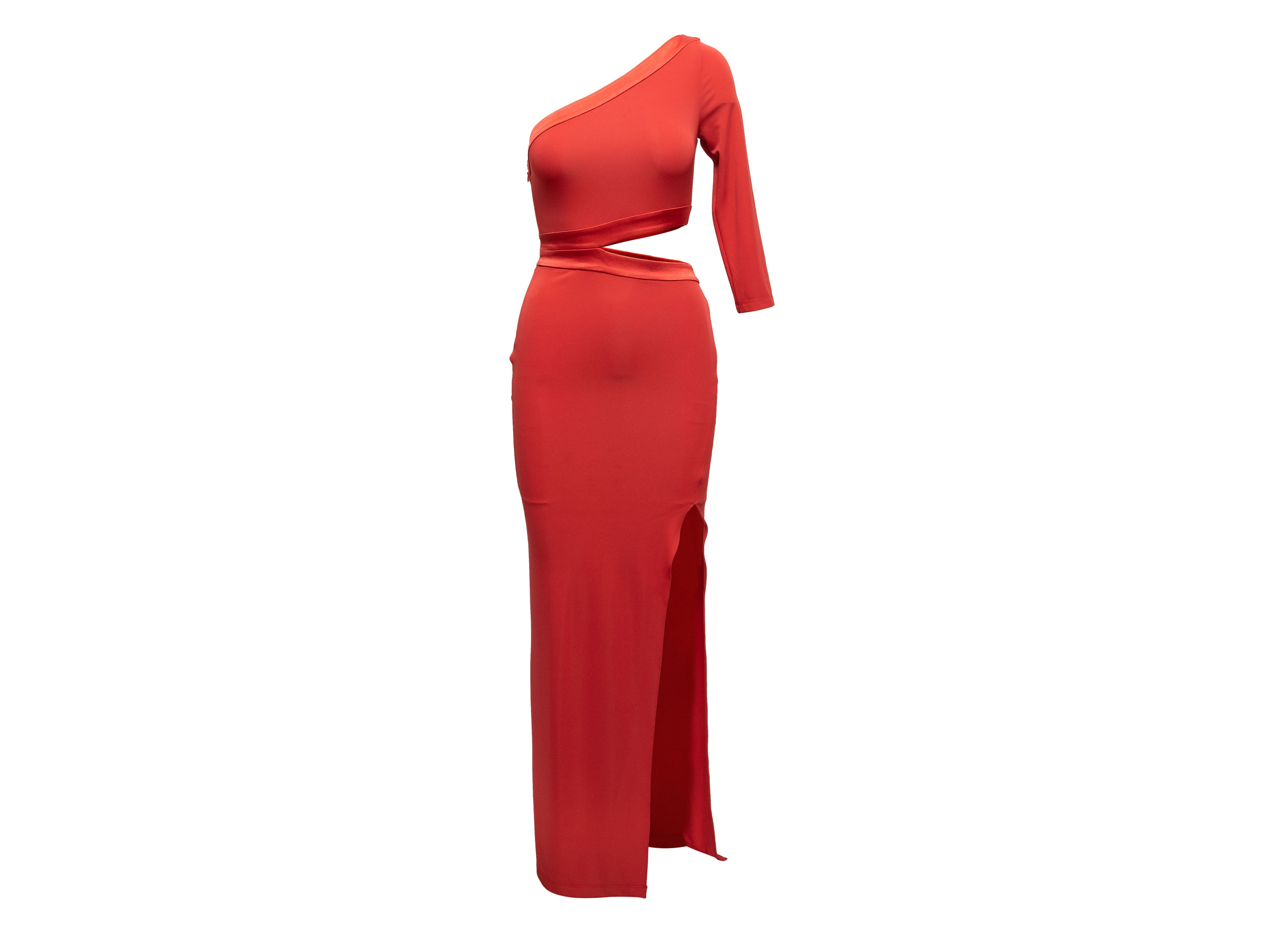 Rust Alice + Olivia One-Shoulder Cutout Dress Size US 0 - Designer Revival