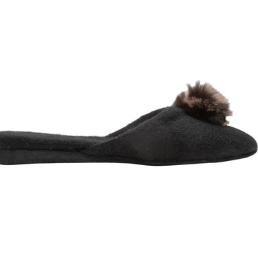 Black & Brown Loro Piana Cashmere & Mink Slippers Size 38 - Designer Revival