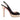 Black & Beige Christian Louboutin Straw-Trimmed Peep-Toe Heels Size 36.5