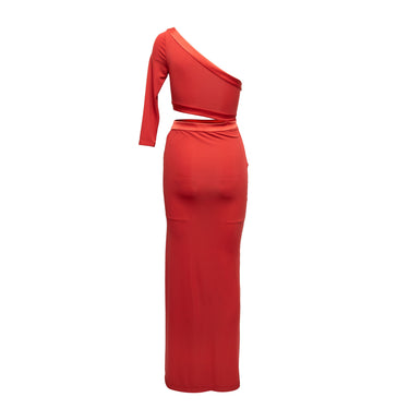 Rust Alice + Olivia One-Shoulder Cutout Dress Size US 0 - Designer Revival