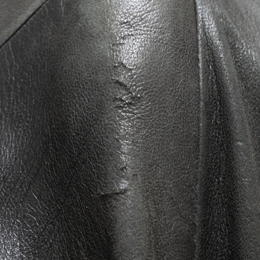 Vintage Black Agnes B. Leather Coat Designer Size 1 - Designer Revival