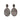 Silver & Multicolor Bavna Diamond & Gemstone Pierced Earrings