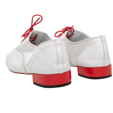 White & Red Repetto Zizi Leather Oxfords Size 41 - Designer Revival