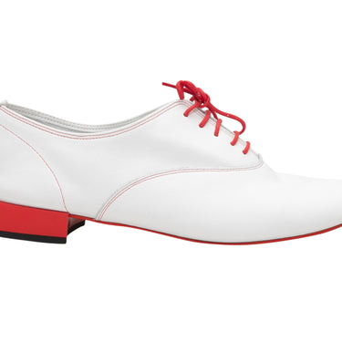 White & Red Repetto Zizi Leather Oxfords Size 41 - Designer Revival