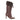 Brown Gucci Pointed-Toe Leather Mink Fur-Trimmed Boots Size 9B