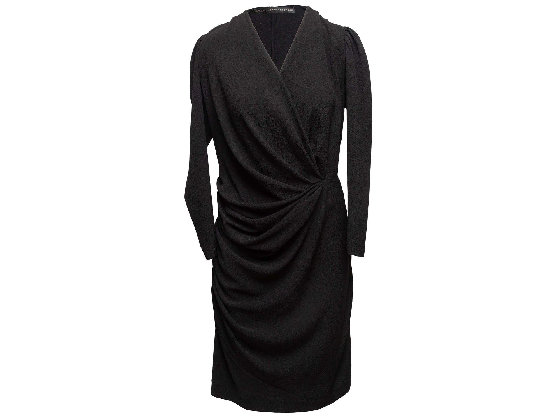 balenciaga black dress Cotton-poplin mini shirt - as this hoodie dress shows Black Balenciaga Draped Long Sleeve