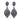 Blue Cabochon & Diamond Bavna Drop Pierced Earrings - Designer Revival