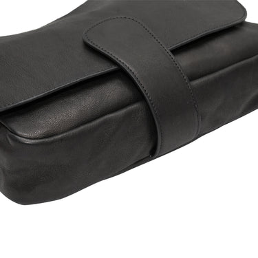 Black Pablo Paris Leather Shoulder Bag - Designer Revival