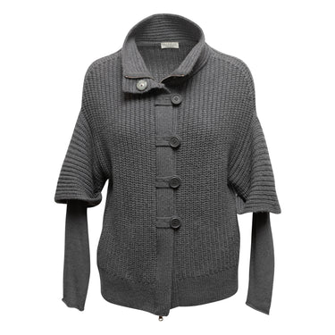 Grey Brunello Cucinelli Cashmere Cardigan Size US S - Atelier-lumieresShops Revival