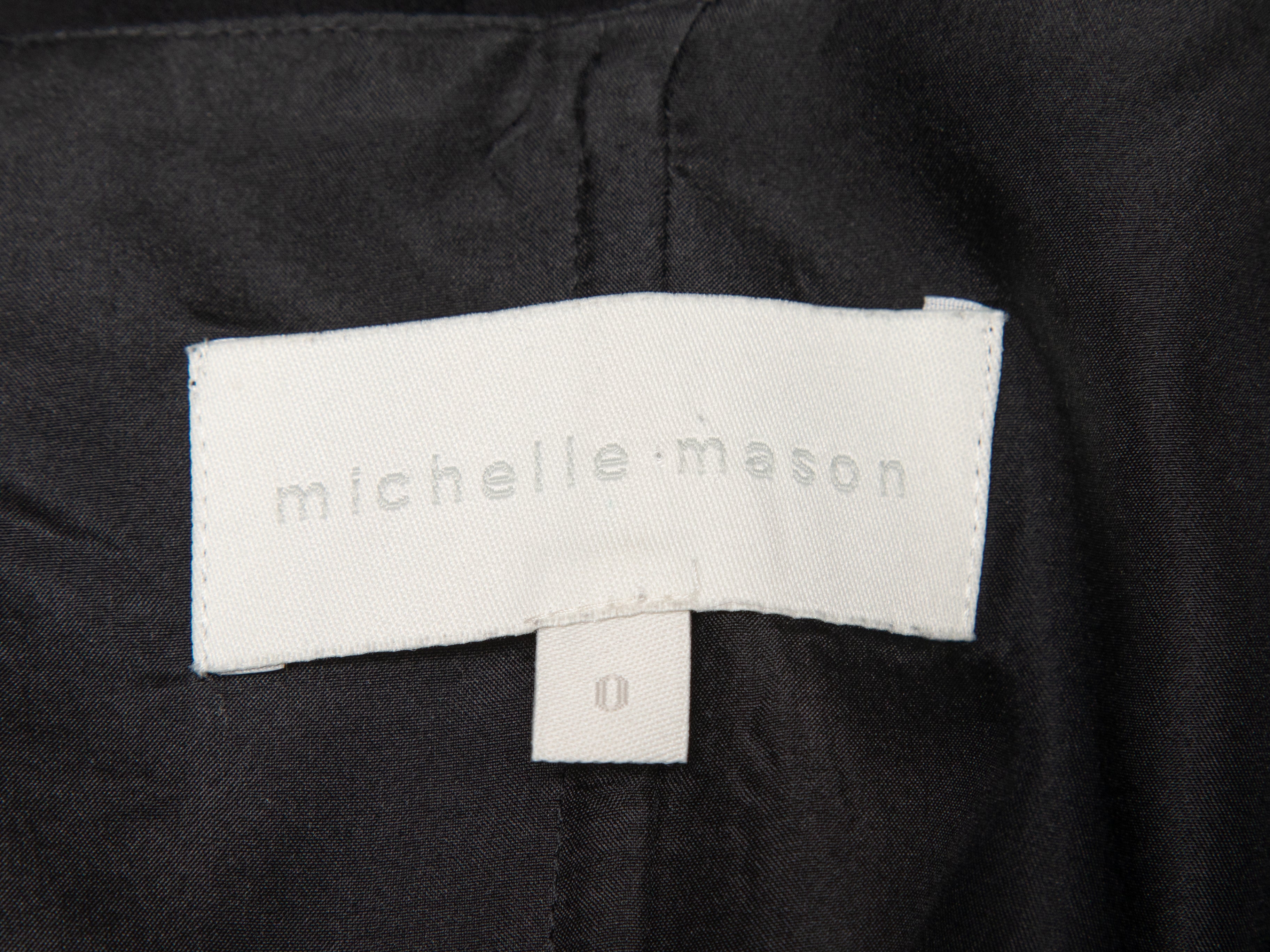 Black & White Michelle Mason Asymmetrical Polka Dot Dress Size US 0 - Designer Revival
