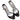 Black & Silver Manolo Blahnik Crystal-Embellished Ankle Strap Heels Size 40.5