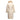 Cream Novespazio Wool Fur-Trimmed Wrap Coat Size IT 38
