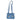 Vintage Blue Gianni Versace Leather Medusa Shoulder Bag