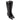 Black Saint Laurent Square-Toe Knee-High Patent Boots Size 38