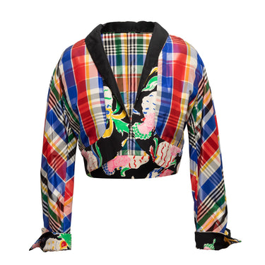 Multicolor Emanuel Ungaro Parallele Plaid Jacket Size S - Designer Revival