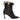 Black & Silver Alexandre Birman Pointed-Toe Ankle Boots Size 41