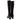 Black Saint Laurent Square-Toe Knee-High Patent Boots Size 38