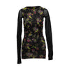 Black & Multicolor Jean Paul Gaultier Soleil Mesh Floral Print Top Size US S - Designer Revival