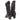 Black Chanel Cap-Toe CC Mid-Calf Boots Size 41