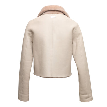 Beige Utzon Reversible Shearling Jacket Size US S - Designer Revival