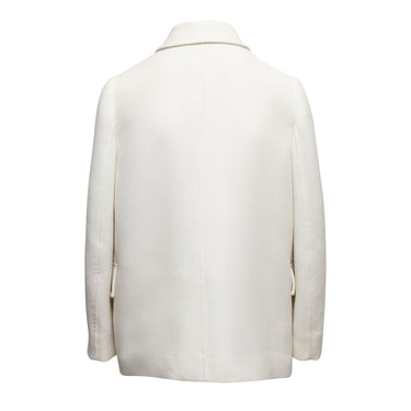 White Prada Wool Jacket Size IT 42