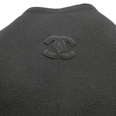 Black Chanel Wool Shawl Cape Size O/S - Designer Revival