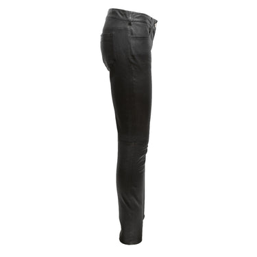 Black Balenciaga Leather Skinny-Leg Pants Size EU 40 - Designer Revival