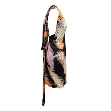 Black & Multicolor Emilio Pucci Feather Print Dress Size IT 38 - Atelier-lumieresShops Revival
