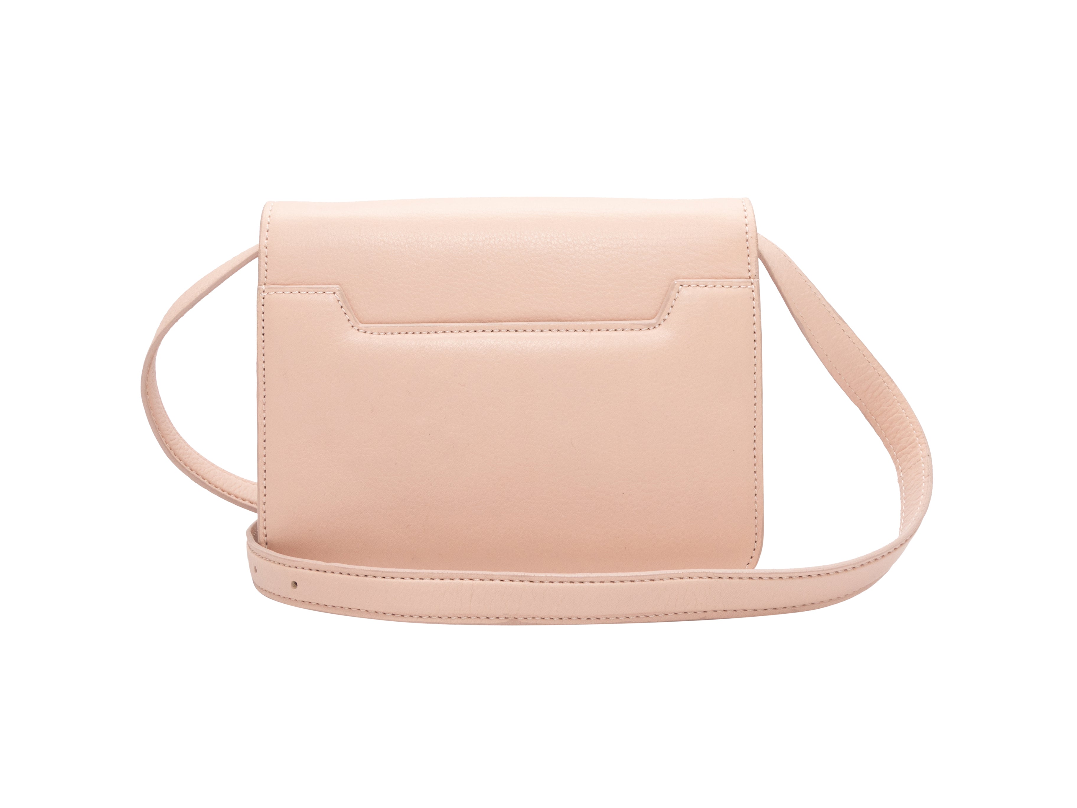 Light Pink Carolina Herrera Crinkle Patent Crossbody Bag