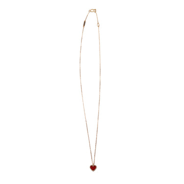 18K Yellow Gold Van Cleef & Arpels Sweet Alhambra Heart Necklace - Designer Revival