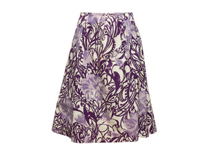 Vintage Purple & White Emilio Pucci 60s Floral Print Skirt