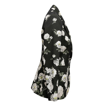 Black & Multicolor Alice + Olivia Floral Print Blazer Size US 4