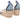 Medium Wash & Cream Gucci GG Denim Espadrille Wedge Sandals Size 38.5