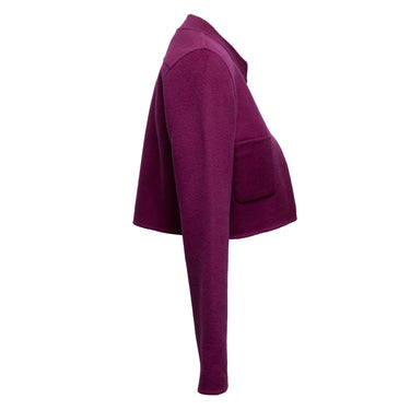 Purple Odeeh Cropped Wool & Cashmere Jacket Size EU 34