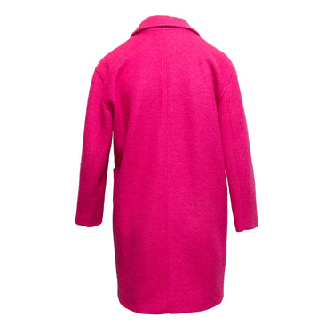 Hot Pink Miu Miu Double-Breasted Wool Coat Size US S