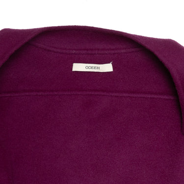 Purple Odeeh Cropped Wool & Cashmere Jacket Size EU 34