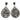 Grey & Multicolor Bavna Labradorite & Pave Diamond Teardrop Earrings