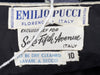 Vintage Navy & Multicolor Emilio Pucci 60s Velvet Floral Print Skirt