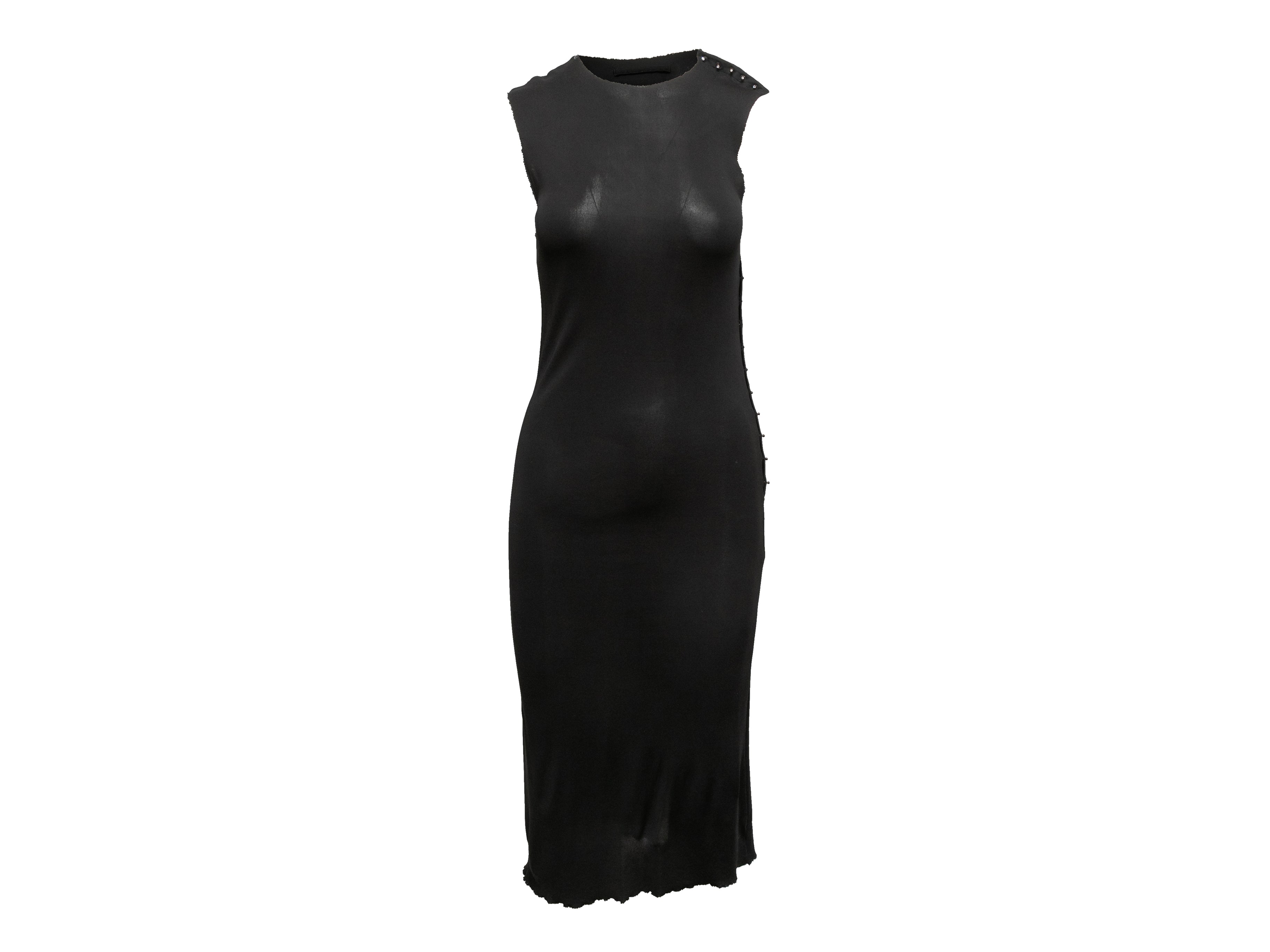 Vintage Black Jean Paul Gaultier Femme Sleeveless Dress Size US S - Designer Revival
