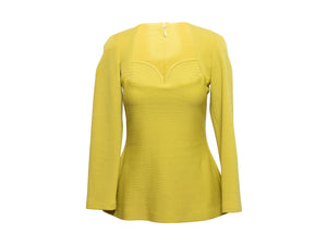 Vintage Chartreuse Marc Bouwer Long Sleeve Top