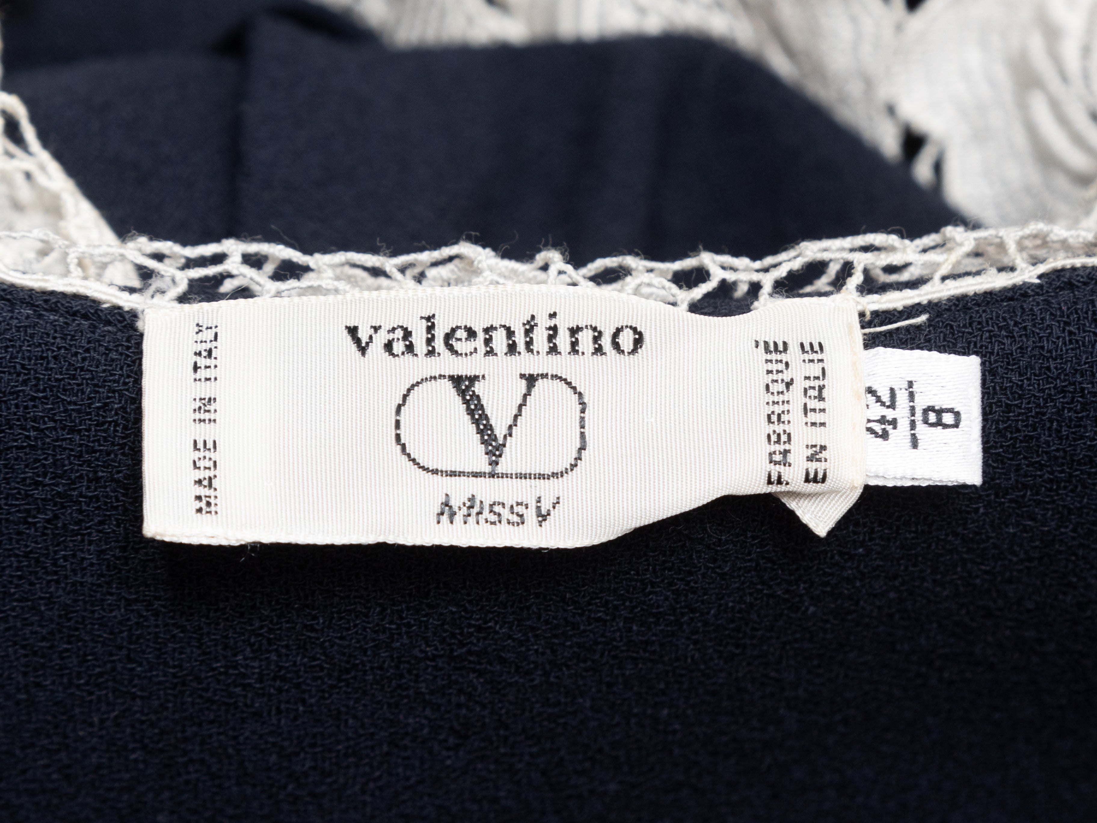 Vintage Navy & Miss V Lace-Trimmed Dress | Designer Revival